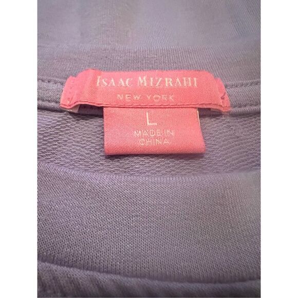 Isaac Mizrahi purple crewneck sweatshirt with design - Picture 5 of 6